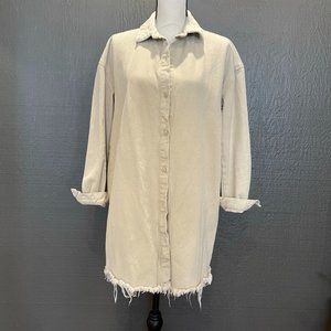 MISSGUIDED Oversized Denim Shirt Dress